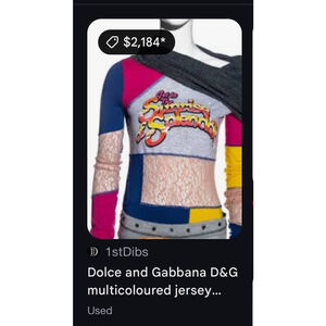 Dolce Gabbana long sleeve sweater top lace/ patchwork